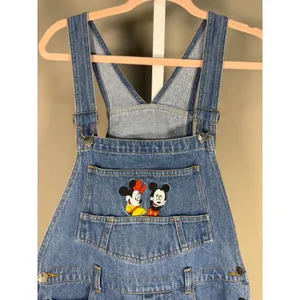 Vintage Disney Mickey Minnie Mouse Denim Overalls Women's Large Jerry Leigh thumbnail 2