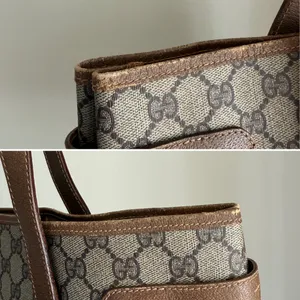 Gucci GG Tote Bag Canvas Leather thumbnail 8