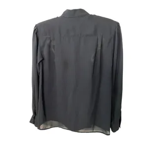New Jouer black chiffon long sleeve shirt with gold embroidery Sz 6‎ - flawed thumbnail 14