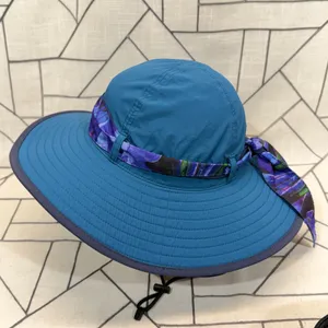 Sunday Afternoons Sun Hat One Size Teal Blue Floral Sash Wide‎ Brim Hiking Hat thumbnail 2