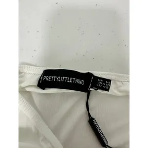 PrettyLittleThing Womens‎ 10 White Slinky Buckle Detail Halter Top CNA0410 NWT thumbnail 5
