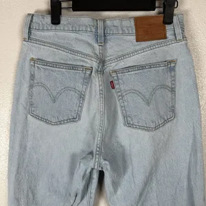 Levis 501 Jeans Womens 29x32 Premium Denim High Rise Button Fly Blue Light Wash thumbnail 5