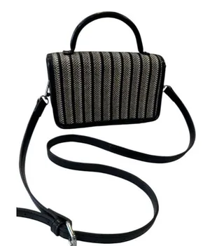 Zara Crossbody Bag Black and Cream Elegant Design thumbnail 1