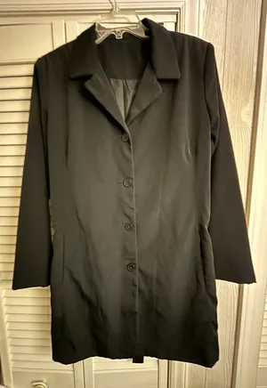 Inc. Black Coat With Belt thumbnail 5