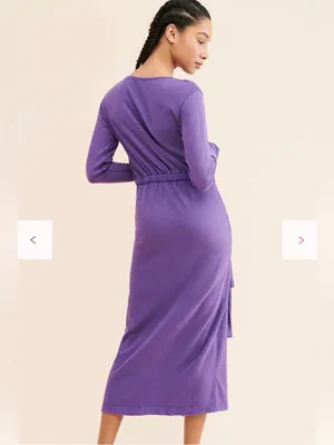 Free People Molly Purple Side Tie Boho Dress Size Medium thumbnail 2