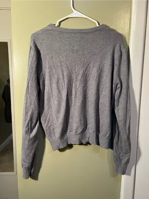 Cielo Women’s Size XL Cardigan Sweater Light Gray Button Crewneck Long Sleeve thumbnail 7
