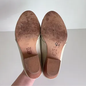 FORTRESS OF INCA Gaby‎ Ivory Leather Mules Heels Sandals thumbnail 8