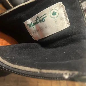 Martino Made in Canada Leather Ankle Boots Cowhide Panels Womens 8 thumbnail 6