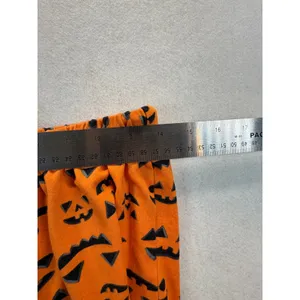 Pillow Talk Halloween Pajama Shorts Womens Medium Orange Jack-O-Lantern Pumpkin thumbnail 6