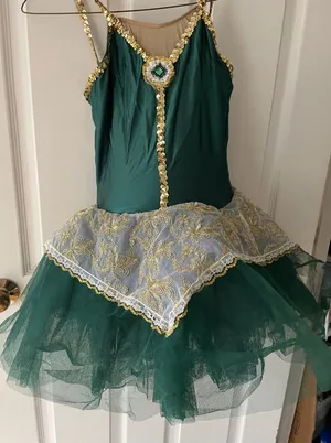 Emerald Green Dance Costume thumbnail 1