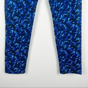 Nike Dri-FIT Blue‎ Geometric Print Cropped Athletic Leggings Womens Small thumbnail 3
