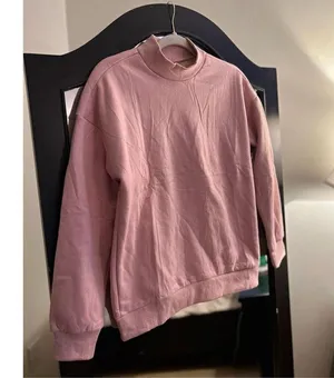 NEW Winter Pullover Sherpa Fleece Heavyweight Sweatshirt S Pink thumbnail 5