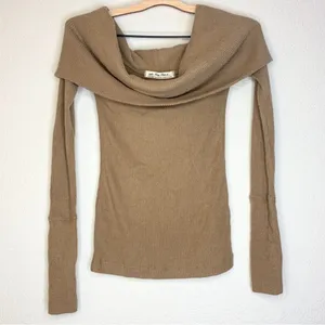 We the Free Snow Bunny Off Shoulder Cowl Neck Ribbed Sweater Size XS thumbnail 5