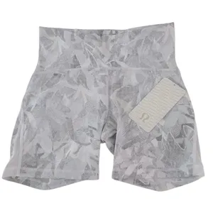 NWT sz 8 Lululemon Train Times Short 6" Jasmine White Multi / White size 8 thumbnail 6