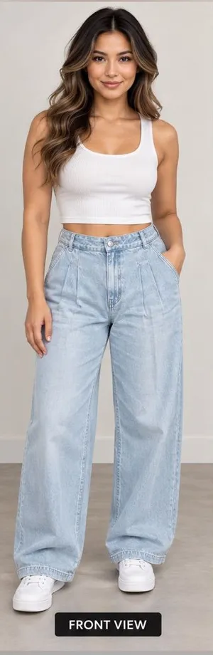 Madewell Curvy Harlow Wide-Leg Trouser Jeans W26 Light Wash NWT thumbnail 1