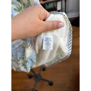 Entro floral mini dress with striped contrast trim from nwt women's Medium thumbnail 5