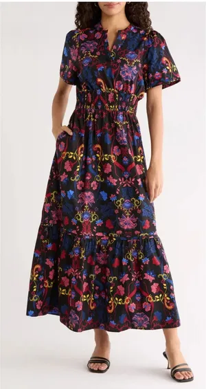 NWT SUGARLIPS Lara Floral Print A-Line Dress Size XS thumbnail 1