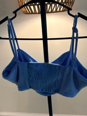 7 Blue Women's Terry Crop Tank Top thumbnail 5