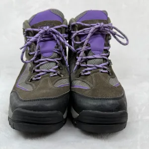 Hi-Tec Dri-Tec Waterproof Hiking‎ Boots Womens 11B Brown Purple Leather 9022 thumbnail 2