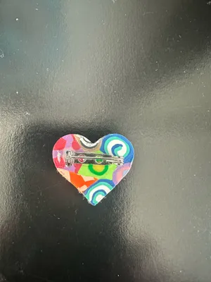 Colorful Heart Shaped Pin Multiple thumbnail 2