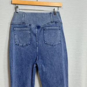 BRXL Women Blue Crossover High Waist Flare Denim Leggings Tall XL T thumbnail 7