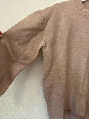 Commense Women’s Crewneck Sweater in Beige - Classic Knit XS NWT thumbnail 2