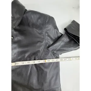 Style & Co Womens Black Genuine Leather Full Zip Jacket Size L WPL 8046 thumbnail 5