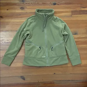 Oakley Olive Green Full Zip Fleece Jacket Womens Size XL Outdoors thumbnail 3
