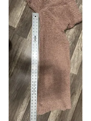 Skims Cozy Collection Pants S/M Small Medium Brown Teddy Knit Straight Leg thumbnail 8