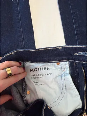 MOTHER The Insider Denim Crop Step Fray thumbnail 4