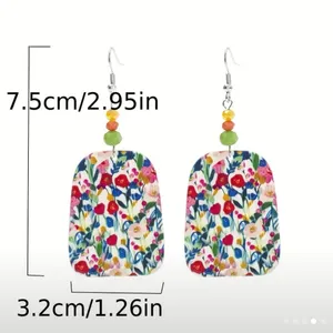 Handmade Colorful dangle‎ earrings thumbnail 3