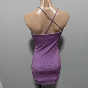 Princess Polly Sparkle Shimmer Glitter Bodycon Party Dress Crisscross 4 Purple thumbnail 2