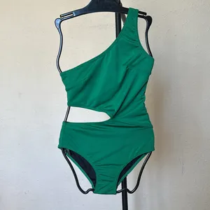 B Fyne New One Shoulder Green Swimsuit Swimwear Beach Pool Emerald green‎ NWOT thumbnail 5