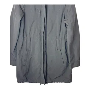 Comptoir Des Cotonniers Coat Women Large Black‎ Rabbit Fur Hood Parka Outdoor thumbnail 4