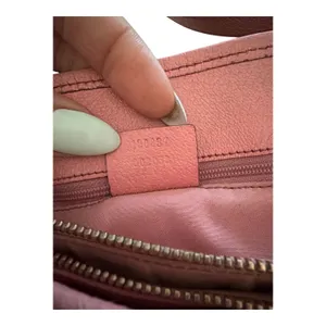 Gucci Vintage GG Canvas Tote Bag 120837 Pink Leather Gold Hardware Entrupy Auth thumbnail 9
