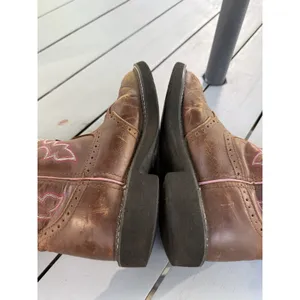 Justin Boots Gypsy Women’s Western Cowgirl Boots Brown Pink Stitching L9903 Size 7B thumbnail 13