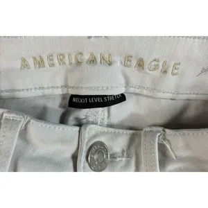 American Eagle Hi Rise Jegging Next Level‎ Stretch Size 4 Regular WHITE Stains thumbnail 5