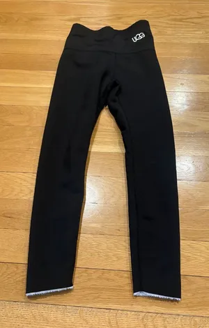 Ugg Size Large (L) UGG Women's Black Leggings with High Waist and Logo Detail thumbnail 1