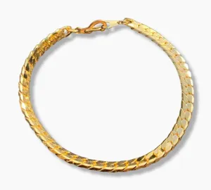 ⚜️ VTG Vintage 1990s NWOT Johnathan Paul 7” Gold Plated Franco Chain Bracelet ⚜️ thumbnail 1