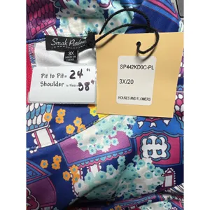 Smak Parlour Sleeveless Mini Dress‎ - Houses Flowers Print - Plus Size 3X thumbnail 3