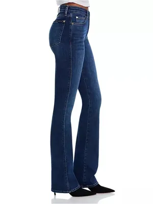 7 For All Mankind Kimmie Bootcut Jeans High Waves Wash Size 27 thumbnail 4