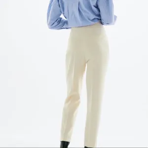 Zara‎ High Waist Trousers in Ivory Size Small thumbnail 4