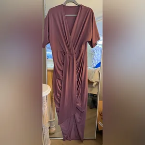 NEW Plus Size Maxi Dress V Neck Short Sleeve Wedding Guest Dress 2X thumbnail 4