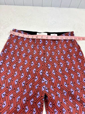 by Anthropologie Joni Printed Flare Leg Stretch Pants Bell Bottom size M thumbnail 4