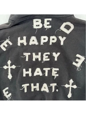 Eternally Devine Hoodie Sweatshirt Distressed Religious Cross Novelty Grunge thumbnail 5