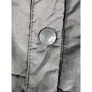 Roots Canada Women's M Charcoal Down Feather Quilted Puffer Snap Warm Jacket* thumbnail 5