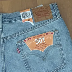 Levi’s 501 Distressed Denim Butterfly Buttons Jean Shorts NWT thumbnail 5