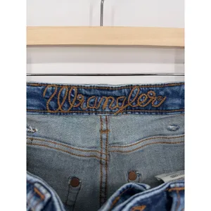 Wrangler High Rise Trouser Jeans Womens 25x32 Blue Medium Wash Excellent Flare thumbnail 6