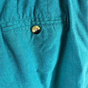Vintage Pin Hi Arrow Teal Green High Waisted Cotton Lightweight Golf‎ Shorts 10 thumbnail 4