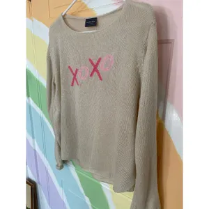 Wooden Ships XOXO Sweater Womens Small Cream Knit Slouchy Casual thumbnail 9